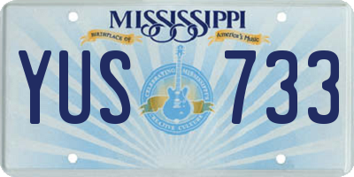 MS license plate YUS733