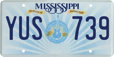 MS license plate YUS739