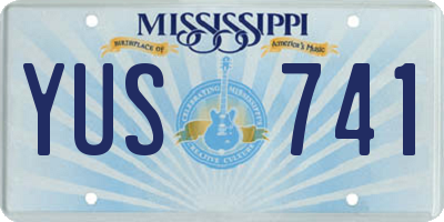 MS license plate YUS741