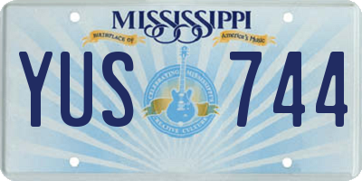 MS license plate YUS744