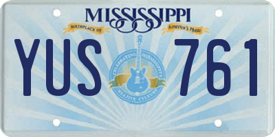 MS license plate YUS761