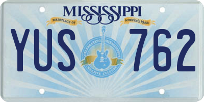 MS license plate YUS762