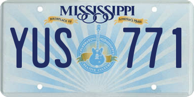MS license plate YUS771