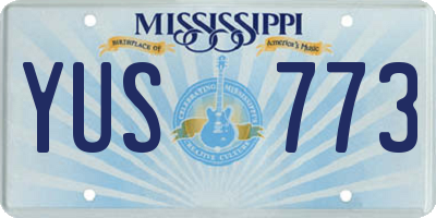 MS license plate YUS773