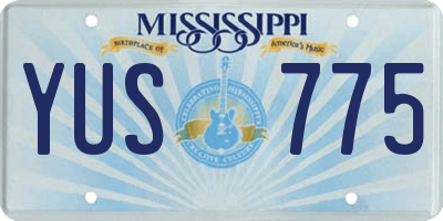 MS license plate YUS775