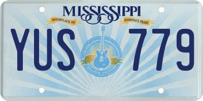 MS license plate YUS779