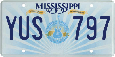 MS license plate YUS797