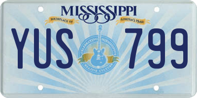MS license plate YUS799