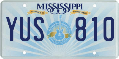 MS license plate YUS810