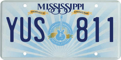 MS license plate YUS811