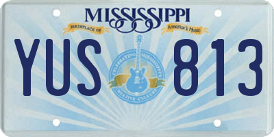MS license plate YUS813
