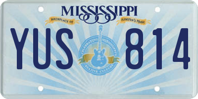 MS license plate YUS814