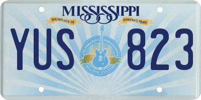 MS license plate YUS823