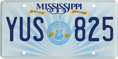 MS license plate YUS825