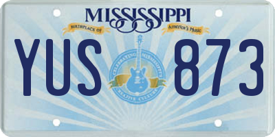 MS license plate YUS873