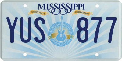 MS license plate YUS877