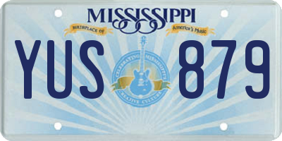 MS license plate YUS879