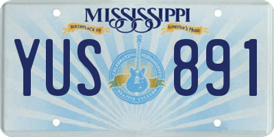 MS license plate YUS891