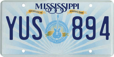 MS license plate YUS894