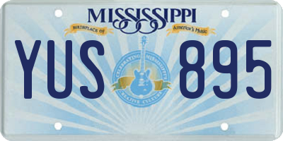 MS license plate YUS895