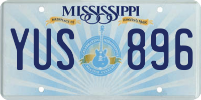 MS license plate YUS896