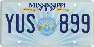 MS license plate YUS899