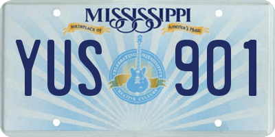 MS license plate YUS901