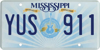 MS license plate YUS911