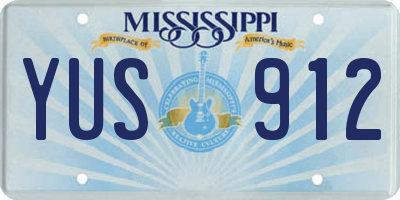 MS license plate YUS912