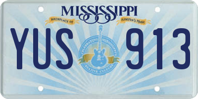 MS license plate YUS913
