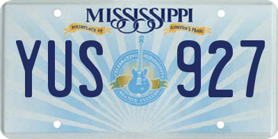MS license plate YUS927