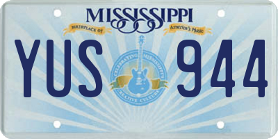 MS license plate YUS944