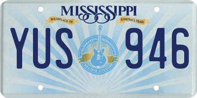 MS license plate YUS946