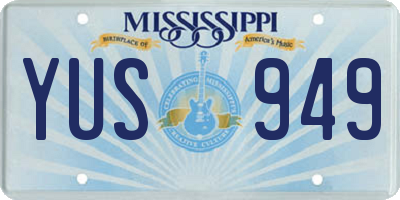 MS license plate YUS949