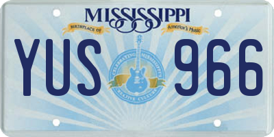 MS license plate YUS966