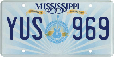 MS license plate YUS969
