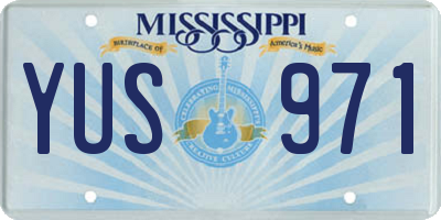 MS license plate YUS971