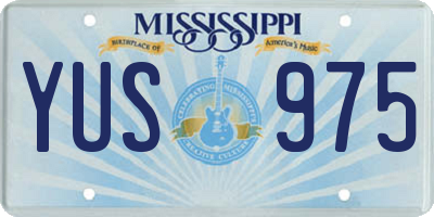 MS license plate YUS975