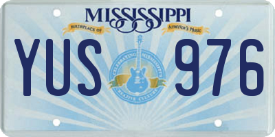 MS license plate YUS976
