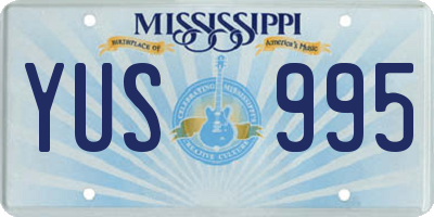 MS license plate YUS995