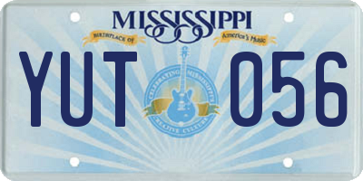 MS license plate YUT056