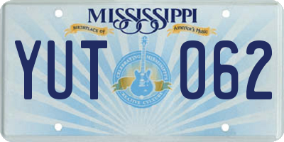 MS license plate YUT062
