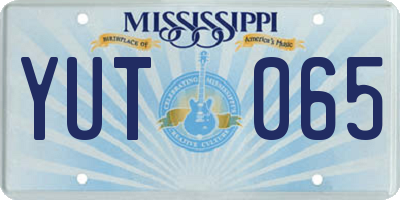 MS license plate YUT065