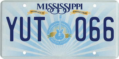 MS license plate YUT066