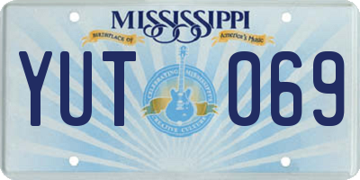 MS license plate YUT069