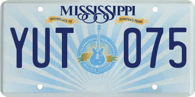 MS license plate YUT075