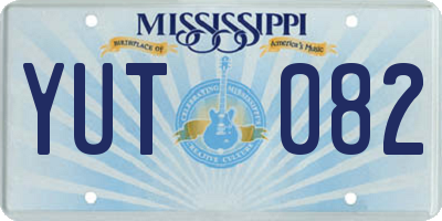 MS license plate YUT082
