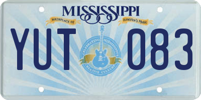 MS license plate YUT083
