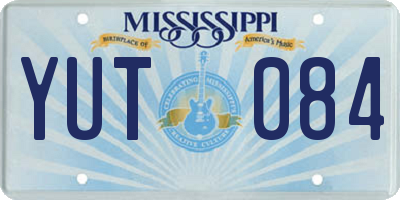 MS license plate YUT084