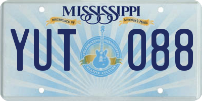 MS license plate YUT088